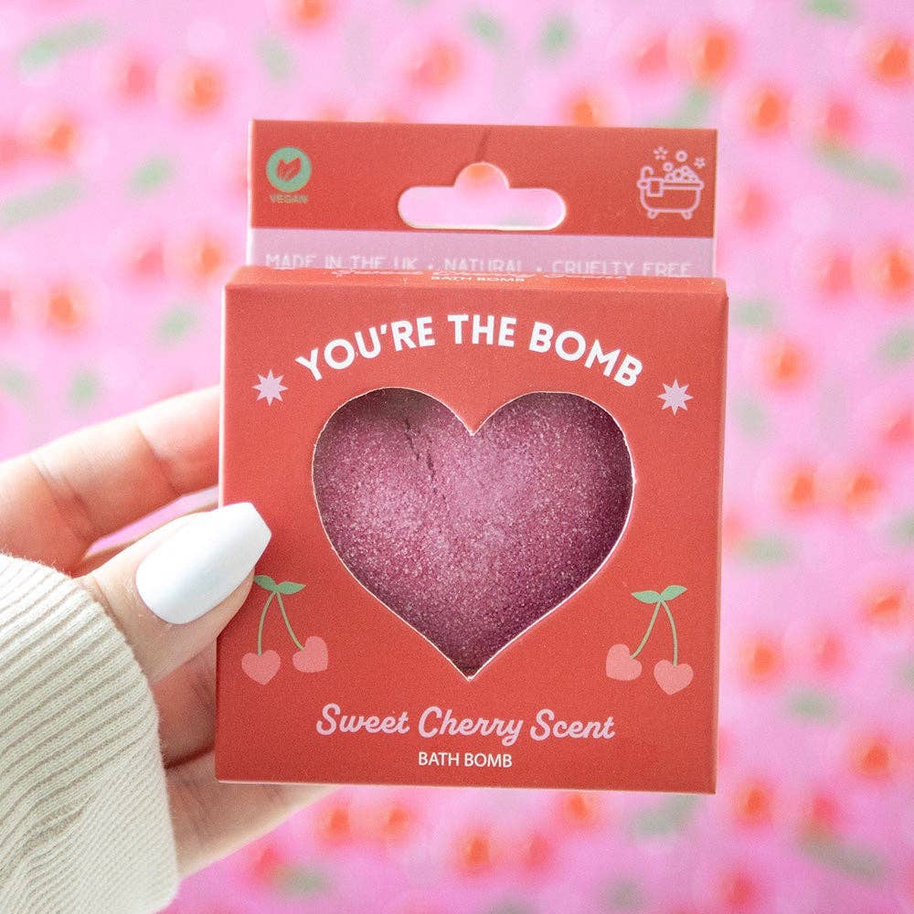 Something Different - You're the Bomb Cherry Heart Valentine's Day Bath Bomb