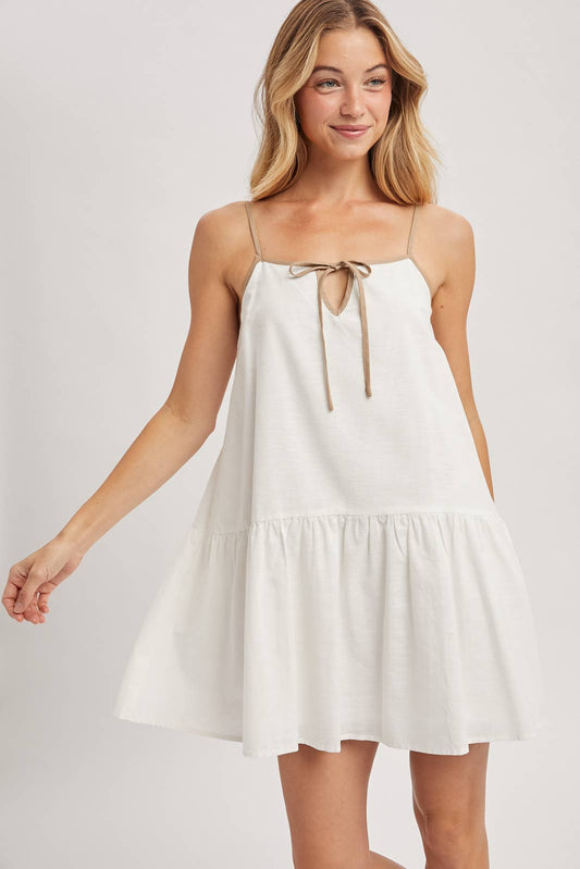 Wishlist Apparel - CONTRAST CAMI MINI DRESS - Off White