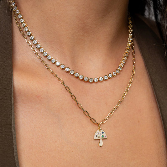 Bracha Baby Shroom Necklace - White