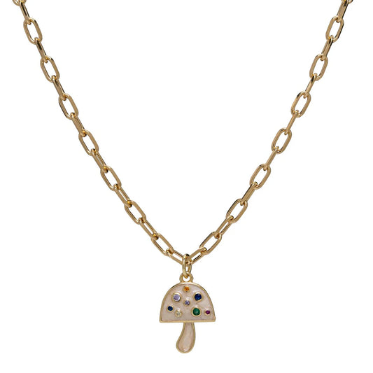 Bracha Baby Shroom Necklace - White