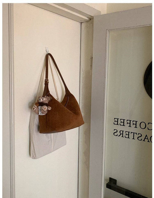 Dipped Shop - Vintage Suede Adjustable Shoulder Crossbody Bag