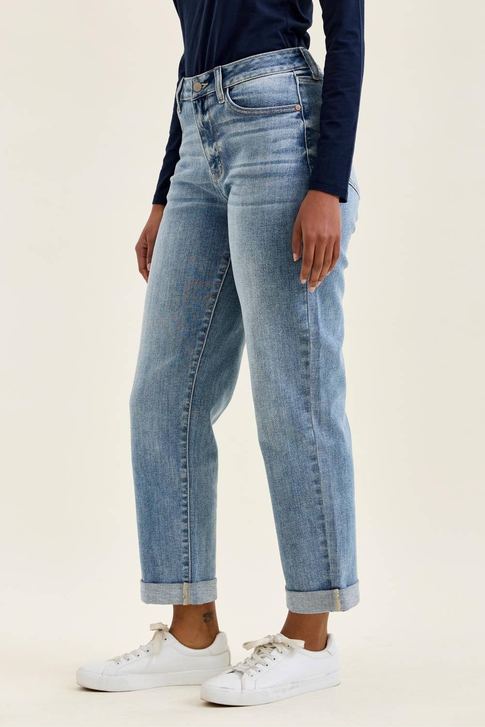 Judy Blue Billie MR Cuffed Jean - Light Wash