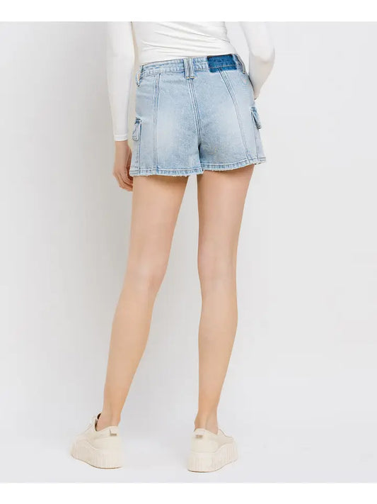 VERVET by FLYING MONKEY High Rise Cargo Mom Shorts