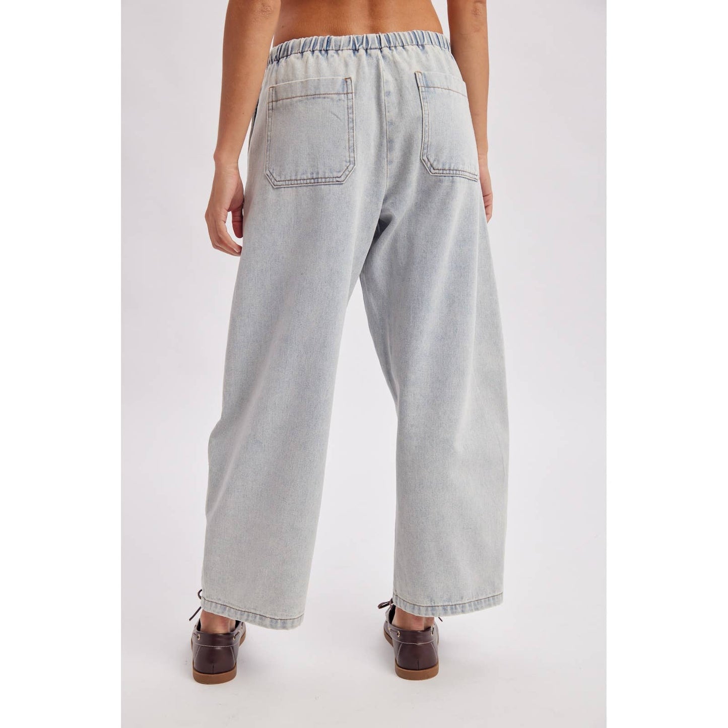 Wishlist Apparel - DRAWSTRING BARREL DENIM PANTS : DENIM