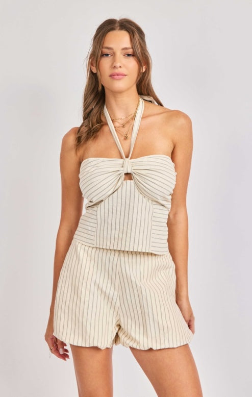 Sadie & Sage Classic Beauty Top - Cream/Black