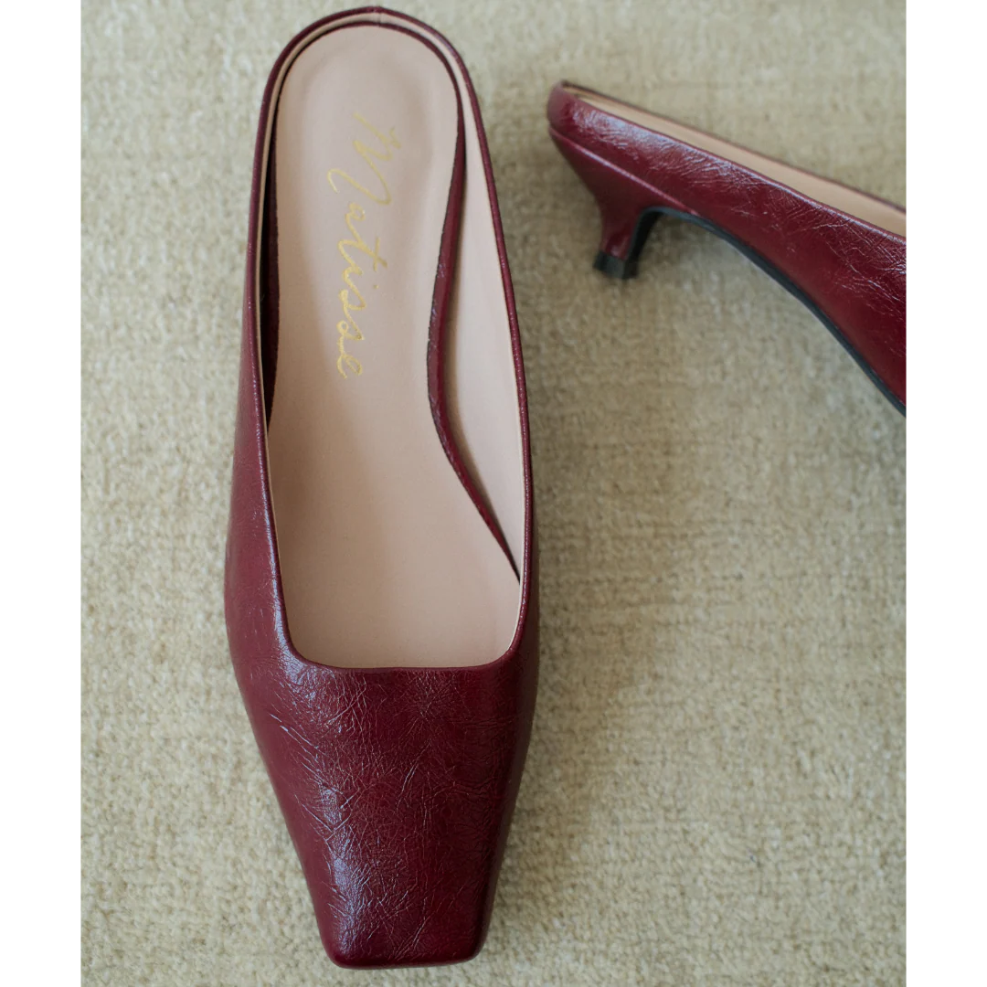 Matisse Classy Heeled Mule - Burgundy