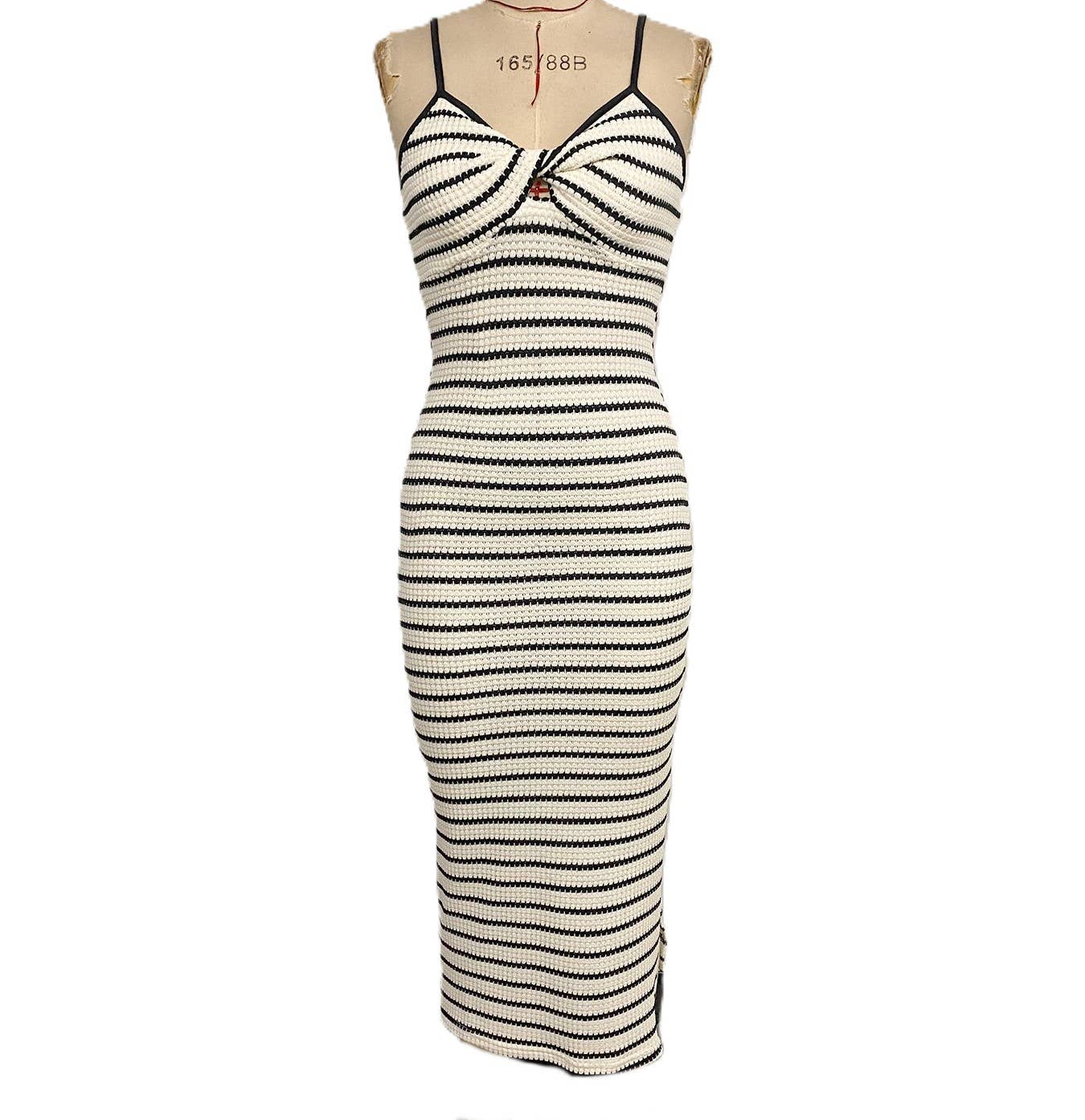 HIDDENBRAND - Vintage Vacation Striped Slim Fit Camisole Bodycon Dress