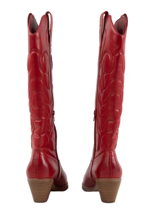 Coconuts By Matisse Dixie Tall Cowboy Boot - Red
