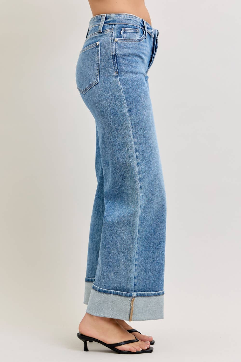 Judy Blue Jeans - MR Straight w/ Fold Over WB: MD