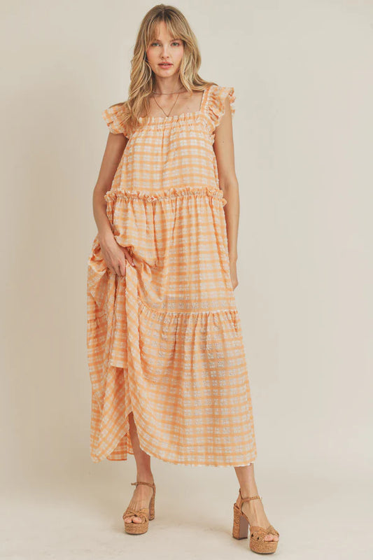 Mable Elisa Midi Dress - Orange