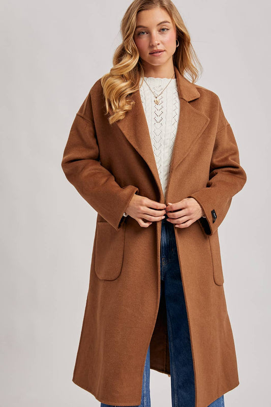 Bluivy - Handmade Belted Longline Coat