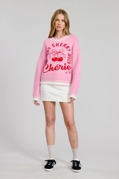 Flat White Love You Cherry Much Sweatshirt