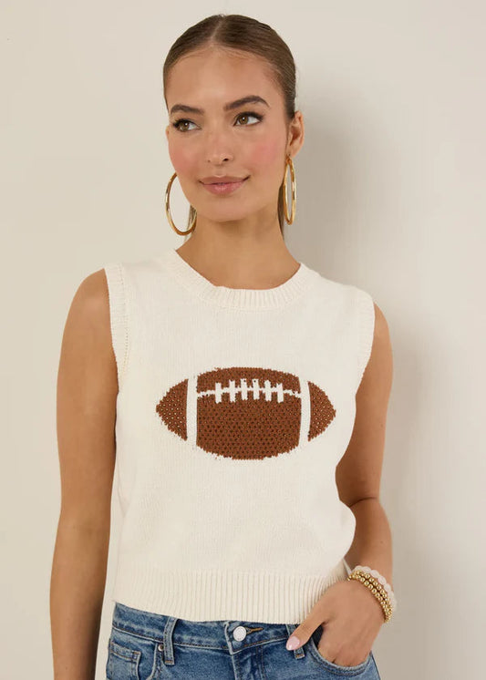 Needii Football Graphic Sleeveless Knit Top