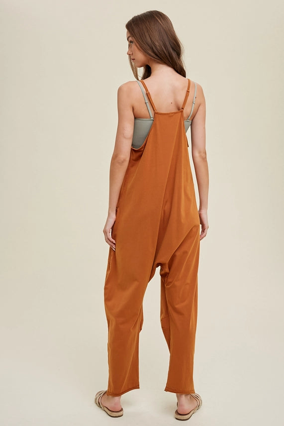 Wishlist Garment Washed Oversized Knit Jumpsuit