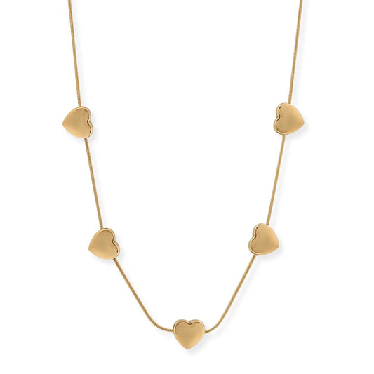 Bracha Heartbeat Necklace - Gold