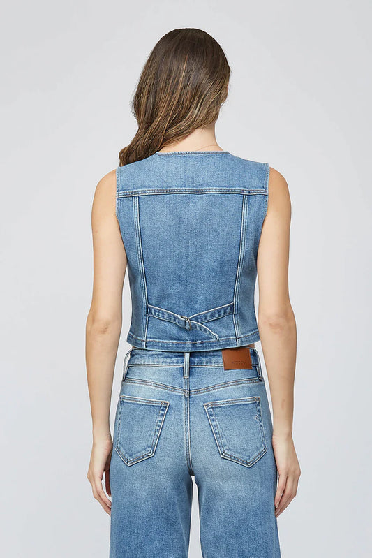 Hidden Medium Fitted Denim Vest