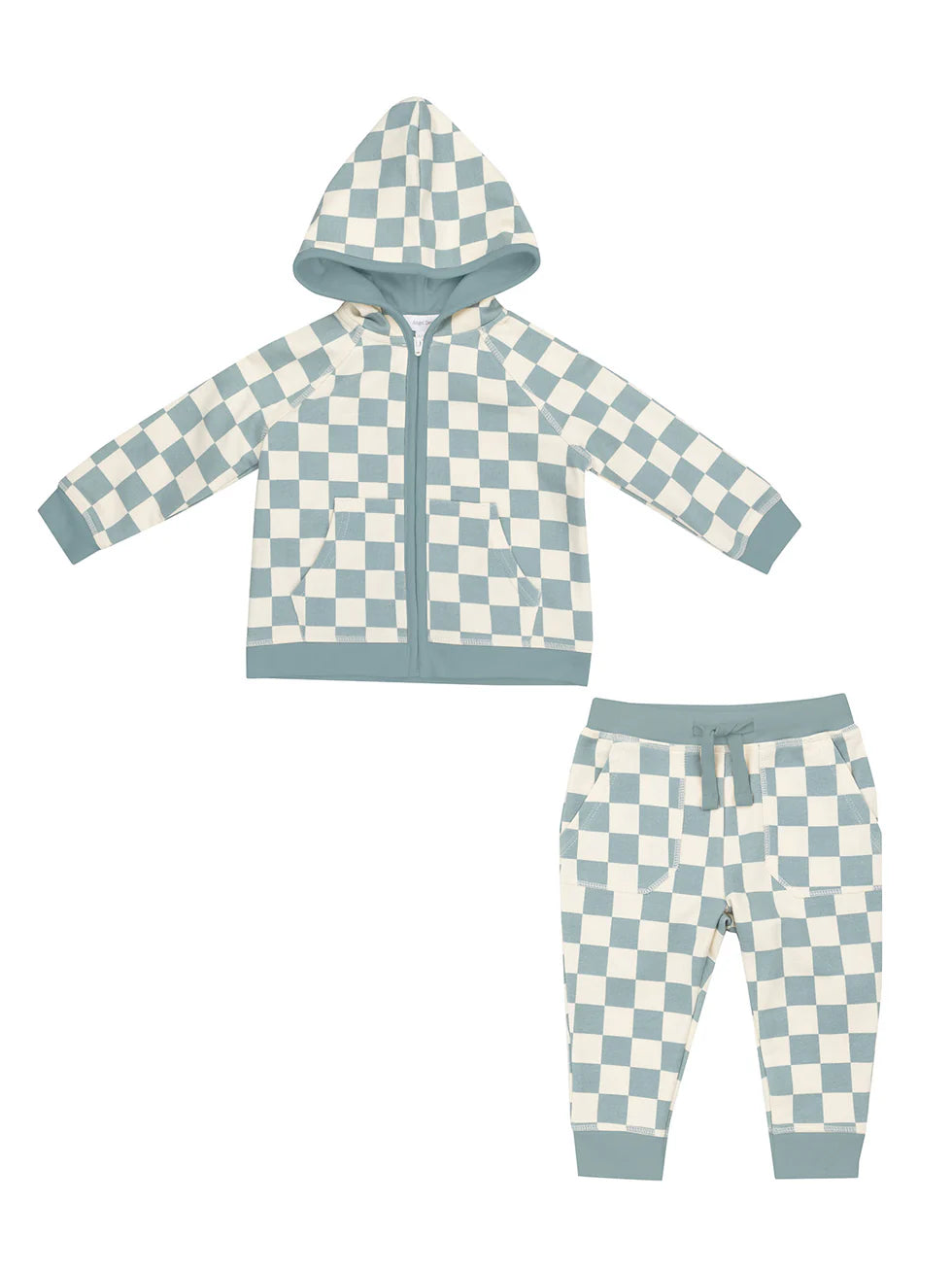 Angel Dear French Terry Hoodie & Jogger Set - Blue