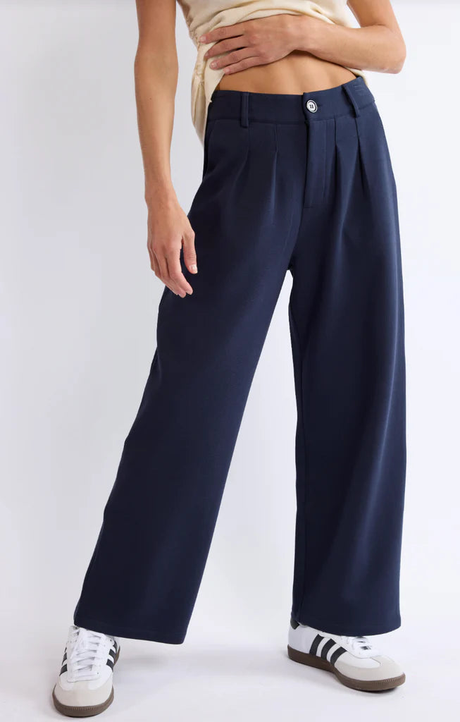 Sage the Label Innocence Pleated Pants - Navy