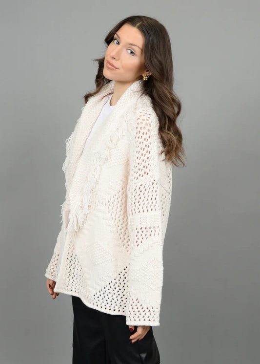 RD Style Issa Shawl Neck Robe - Winter White