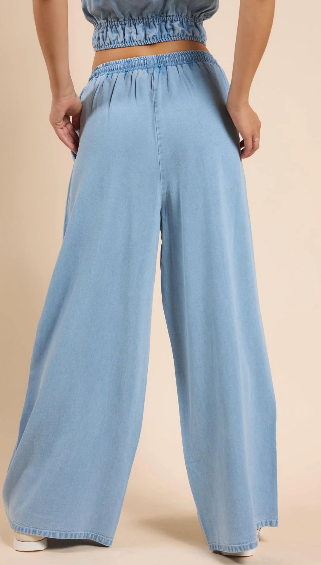 Sadie & Sage It's Pouring Elastic Pants - Denim