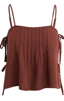 Bila 77 Kelton Side Tie Top - Coconut Shell