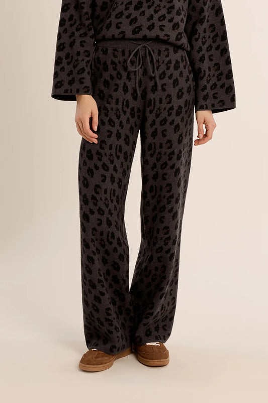 Molly Bracken Leopard Knitted Trousers