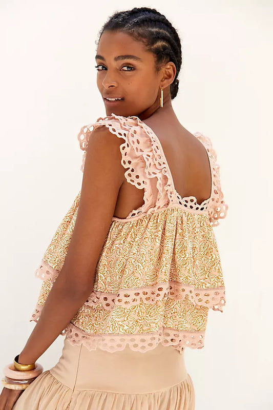 Let Me Be Eyelet Tank Top