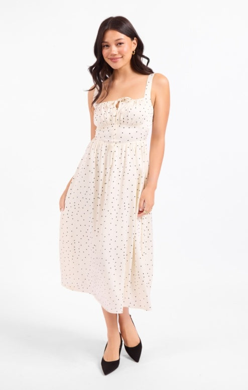 Sadie & Sage Letters Home Polka Dot Midi Dress