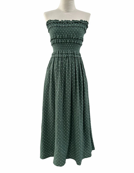 Reset By Jane Lilly Dress - Olive/Cream