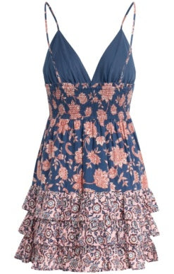 Bila 77 Lorena Mini Ruffled Dress - Blue Iris