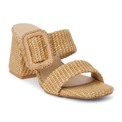 Matisse Lucy Heeled Raffia Buckle Sandal