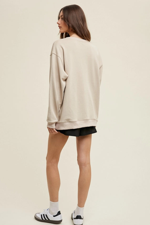 Wishlist Malibu Oversized French Terry Pullover