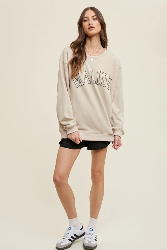 Wishlist Malibu Oversized French Terry Pullover