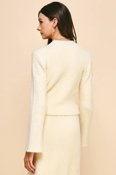 Pinch Soft Yarn Sweater - Cream