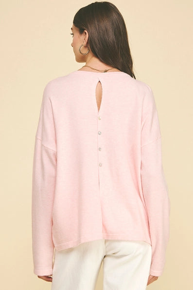 Pinch Soft Yarn Knit Sweater - Pink