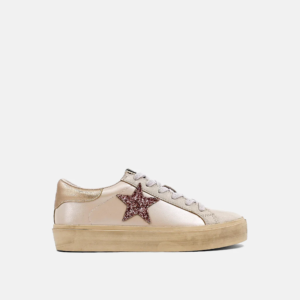 Shu Shop Reba Glitter Sneaker - Pink/Sliver