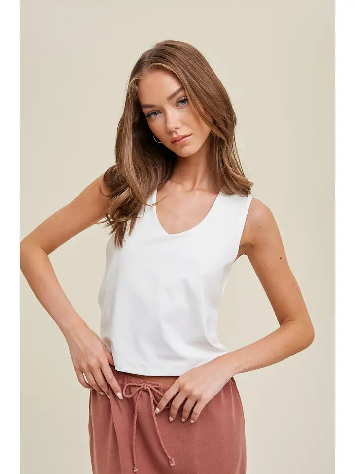 Wishlist Smoothing Nylon/Spandex Relaxed Cropped Top