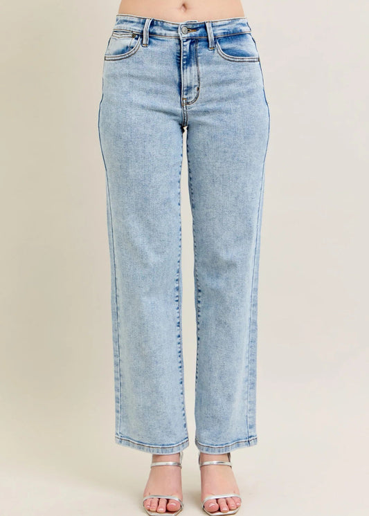 Judy Blue Stone Wash Straight Fit Jeans