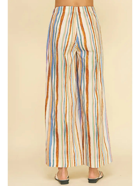 Pinch Multi Striped Wide Leg Pants
