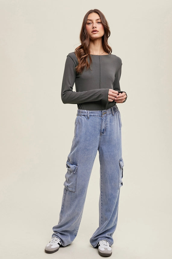 Wishlist Tencel Cargo Pants - Denim