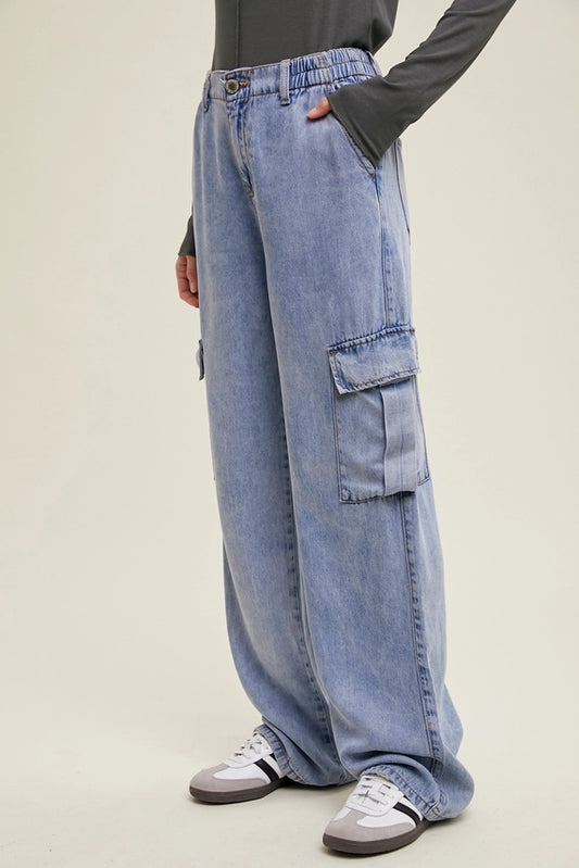 Wishlist Tencel Cargo Pants - Denim