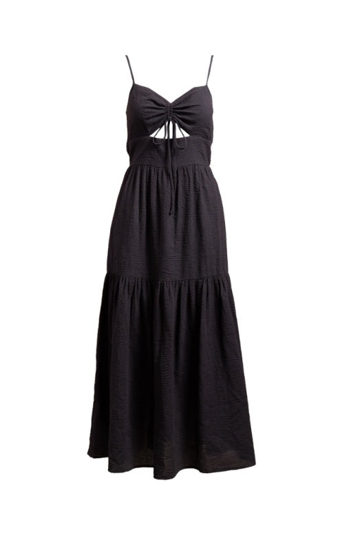 Sadie & Sage Terra Rushed Maxi Dress - Black
