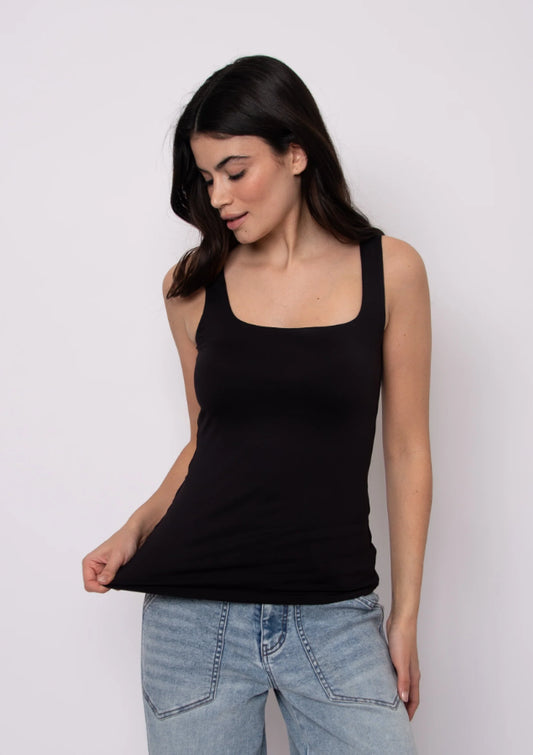 RD Style Tia Signature Second Skin Tank - Black