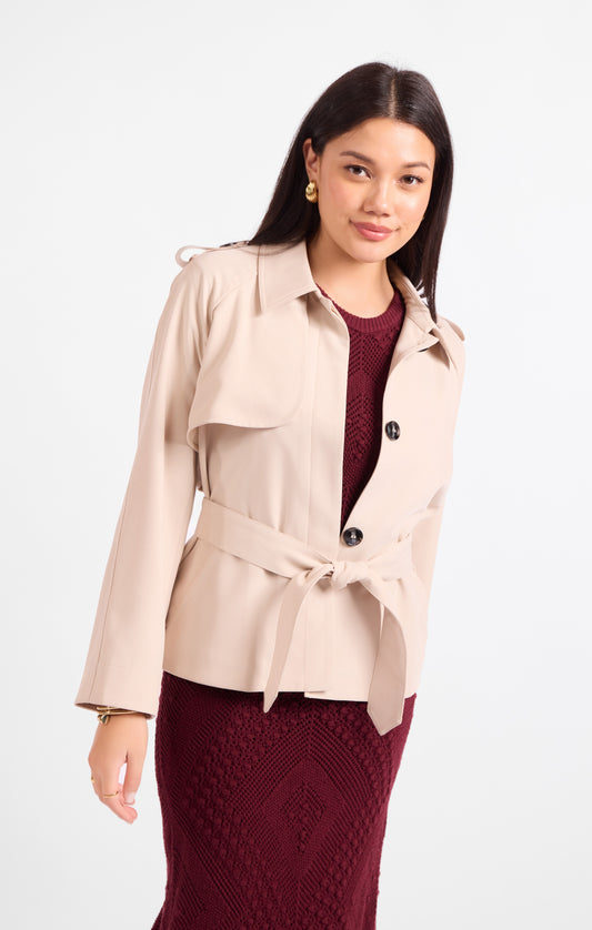Sadie & Sage Market Morning Trench Coat