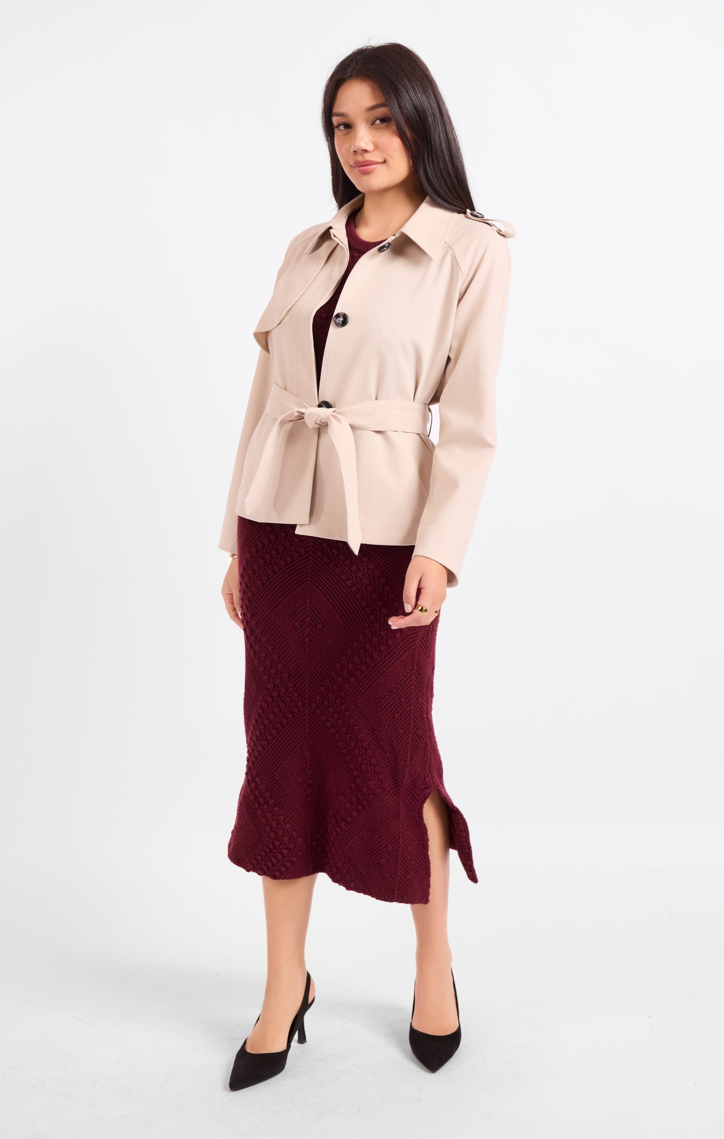 Sadie & Sage Market Morning Trench Coat