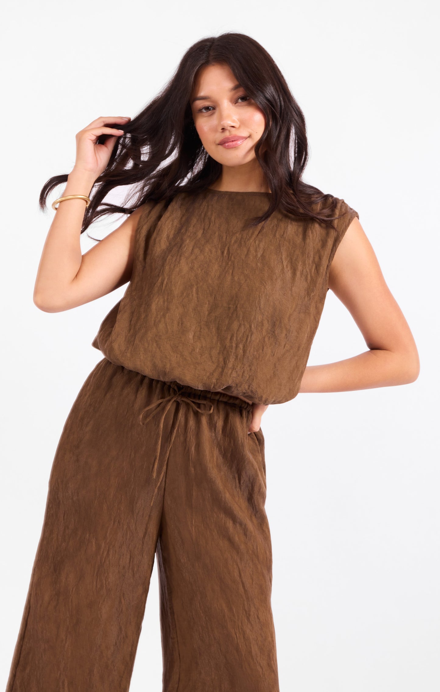 Sadie & Sage Sepia Bubble Top