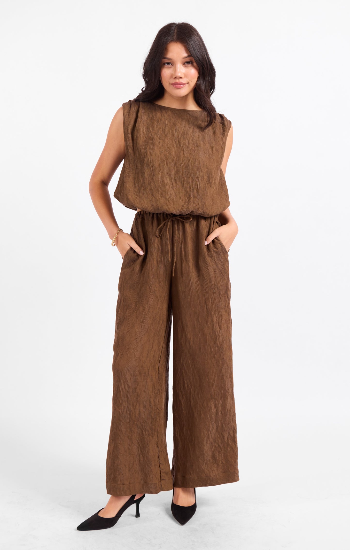 Sadie & Sage Sepia Bubble Top