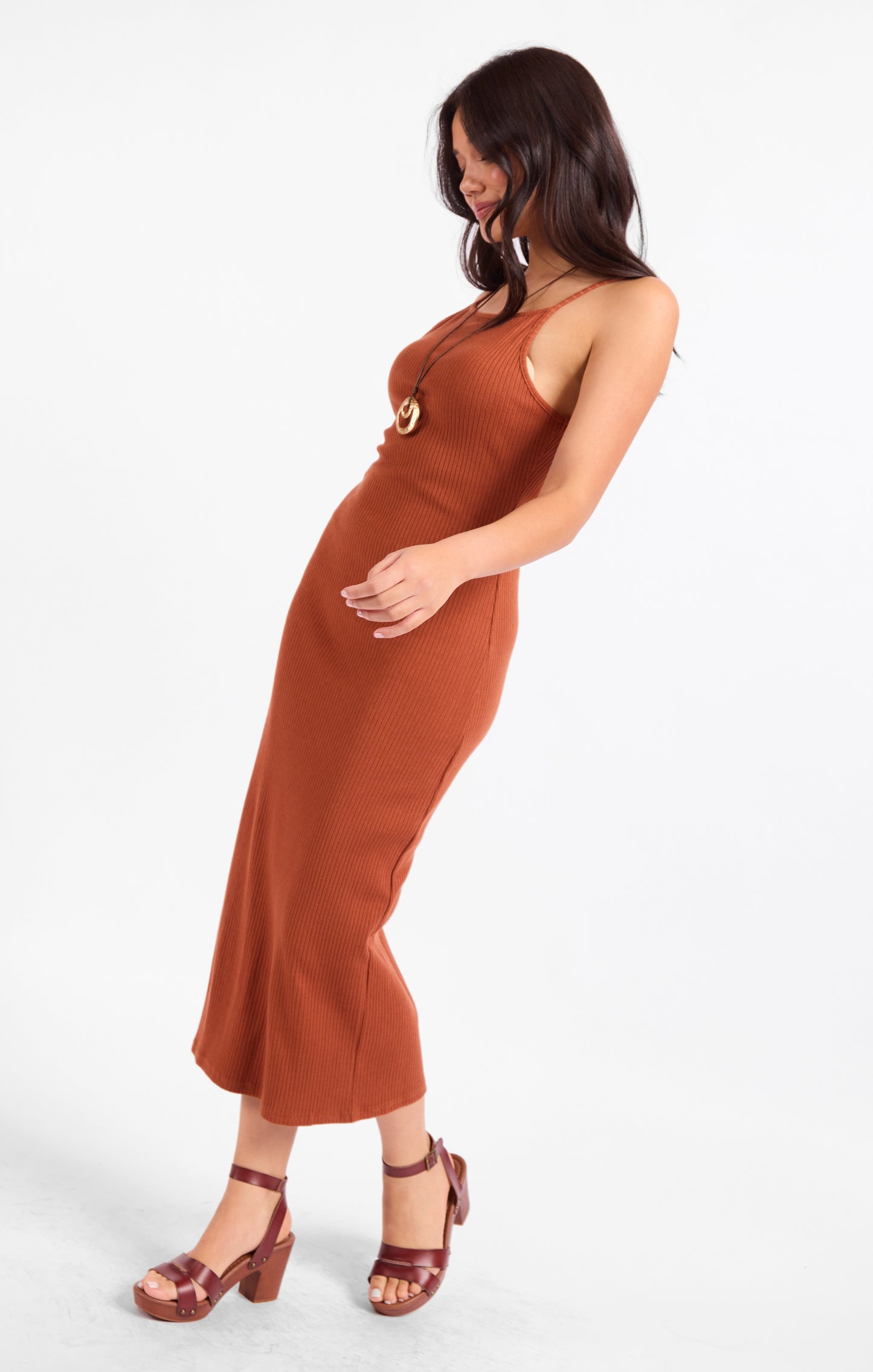 Sadie & Sage Soft Cedar Midi Dress