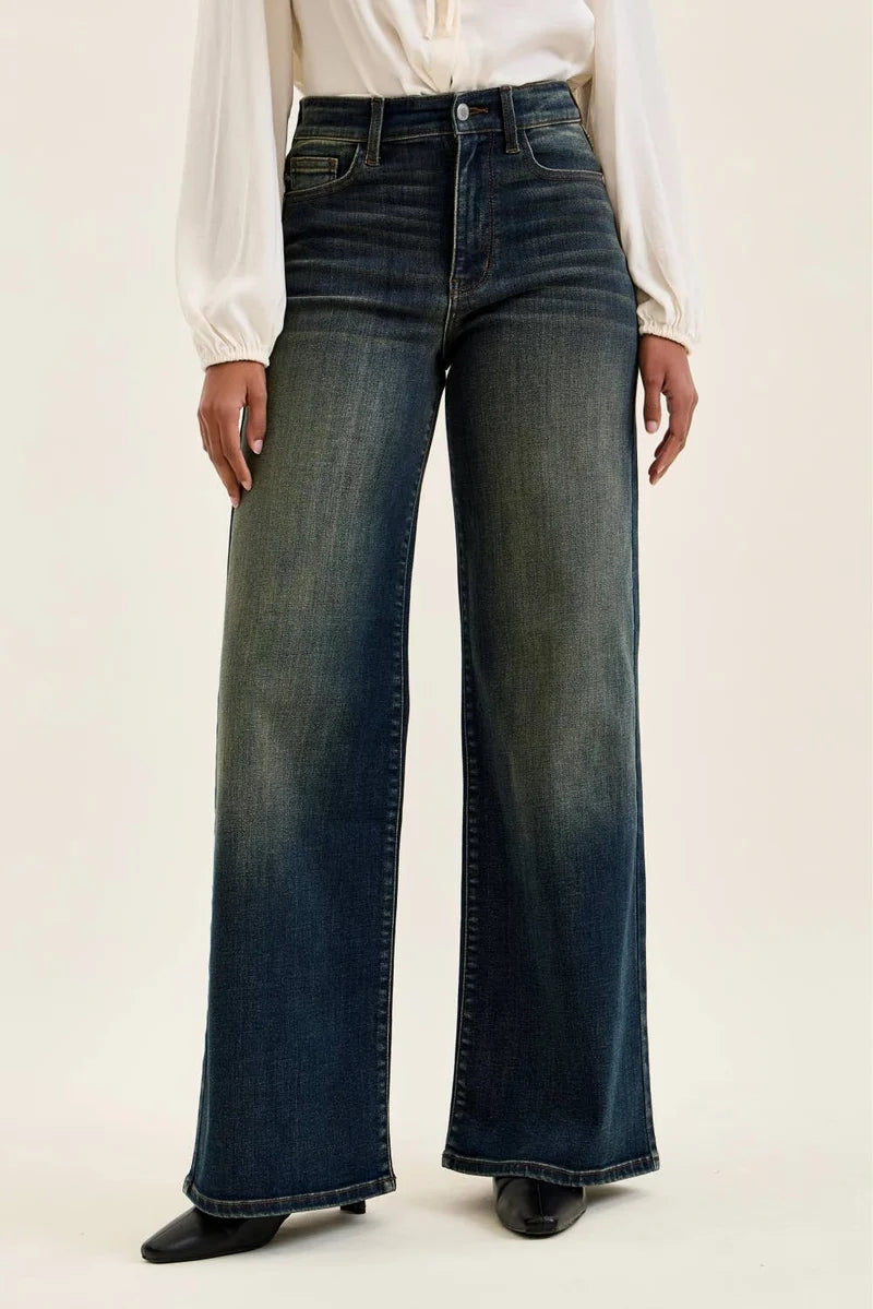 Judy Blue HW Lux Retro Wide Leg Jeans