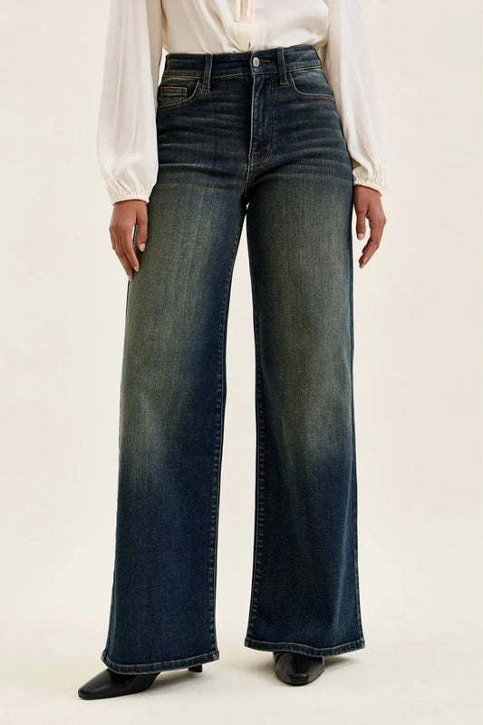 Judy Blue HW Lux Retro Wide Leg Jeans